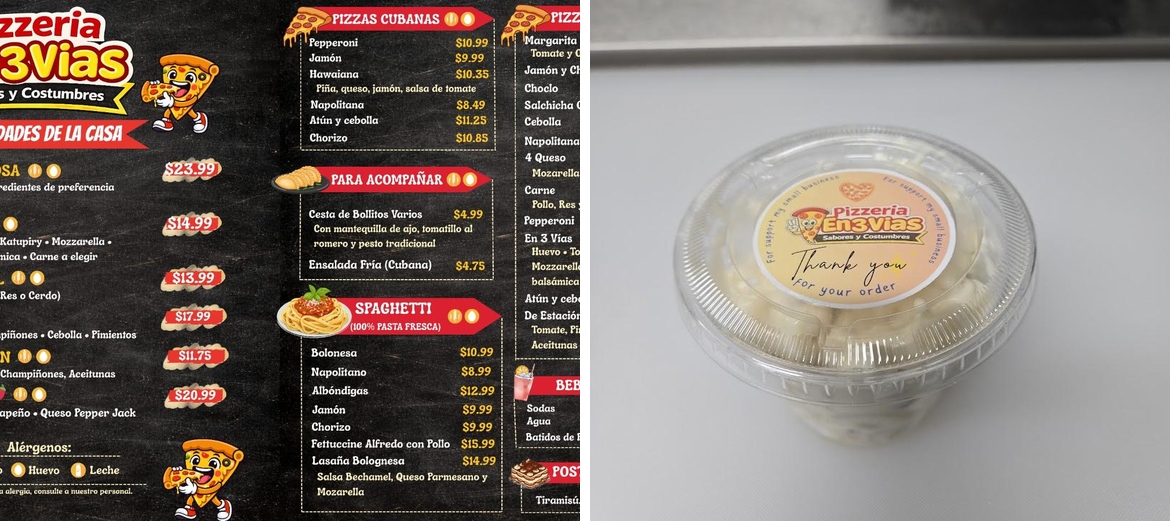 Pizzeria:En3vias Menu